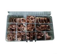 Functional Copper Flat Washer Gasket Set Assortment for Sump 200pcs with Carrying Box (400pcs)