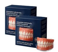 Functional Dentures, Advanced Customised Full Denture Set, Soft Denture Reline Kit, Snap On Veneers Teeth, Silicone Reline Kit For Men & Women (2set)