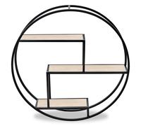 Functional Design 3 Tier Round Shelves, Stylish Box Shelves For Wall, Durable Wall Storage For Livingroom Premier Housewares Natural One Size