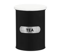 Functional Design Black Enamel Tea Canister, Chic Design Metal Canister, Durable Stainless Steel Canister Premier Housewares Black One Size