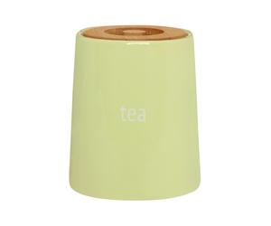Functional Design Green Ceramic Tea Canister, Chic Design Ceramic Canister, Durable Canister For Ingredients