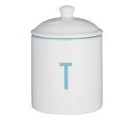 Functional Design Tea Canister, Chic Design Dolomite Canister, Durable Canister For Storing Ingredients Premier Housewares White One Size