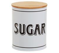 Functional Design White Metal Sugar Canister, Chic Design Metal Canister, Durable Stainless Steel Canister Premier Housewares White One Size