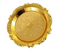 Functional Embossed Iron Tray Perfect for Displaying Snacks and Cakes Easy to Cleaning and Safe for Families Retro Styles Iron Plate