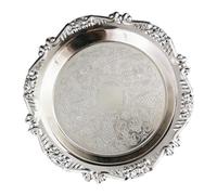 Functional Embossed Iron Tray Perfect for Displaying Snacks and Cakes Easy to Cleaning and Safe for Families Retro Styles Iron Plate