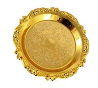 Functional Embossed Iron Tray Perfect for Displaying Snacks and Cakes Easy to Cleaning and Safe for Families Retro Styles Iron Plate