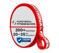 Functional Fitness Bands Pull Up Assistance Band - Single Resistance Band Heavy Duty Workout Exercise Stretch Fitness Bands Assist Set for Body, Red, Resistance Range 10-25 lbs