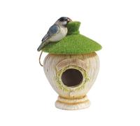 Functional Hanging Wall Storage Outdoor Hanging Fairy Bird Hand Painted Home Statue Sturdy And Durable Suitable Wild Birds Sparrows And Perfect As A Gardens Cou (C, 18x11.5x13cm)