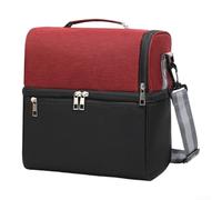 Functional Insulated Cooler Bag Compatible With Standard Ice Packs For Enhanced Cooling Performance During Work Or School Days(Wine Red)