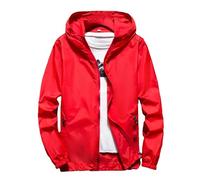 Functional Jacket Men's Lightweight Outdoor Jacket Men's Plus Size Thin Transition Jacket with Hood Zip Pocket Breathable Softshell Jacket Waterproof Hiking Jacket Unisex Down Jacket Hooded Jacket