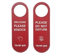 Functional Leather Do Not Disturb Sign Enhance Your Office Aesthetic While Minimizing Distractions (red)