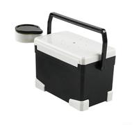 Functional Model Fishing Box with Multiple Opening Methods for Convenience (black white)