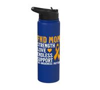 Functional Neurological Disorder Awareness Brain FND Warrior Stainless Steel Insulated Water Bottle