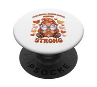 Functional Neurological Disorder Awareness Gnome Orange PopSockets Adhesive PopGrip