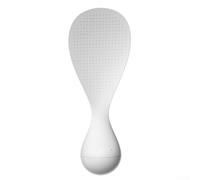 Functional rice spoon with self-standing feature and non-stick for easy serving and cleanup in household kitchens (white)