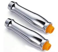 Functional Shower Head Pipe Extension with Angled Neck for Handheld Use ABS Body with Chrome Finish G1/2 Connection (2pc)