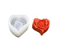 Functional silicone mold heart rose shaped dessert mold for creating heart-shaped rose sweets or homemade soaps suitable for special events