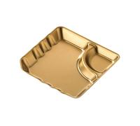 Functional Stainless Steel Food Tray With Double Compartments For Organized Serving At Parties And Restaurant Setting Restaurant Serving Dish