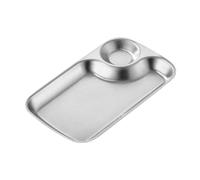 Functional Stainless Steel Food Tray With Double Compartments For Organized Serving At Parties And Restaurant Setting Restaurant Serving Dish