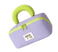 Functional Travel Cosmetic Bag Soft Makeup Bag Nylon Fabric Large Storage Space for Toilet Connections Accessories Large Capacity Toilet Organiser, Purple, Mass beauty