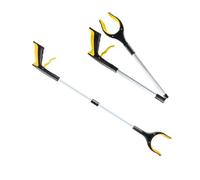 Functional Waste Tongs Extendable Aluminum Construction Antislip Grip Rubbish Grabber Perfect for Tight Space Foldable Aluminum Trash Grabber with Magnet