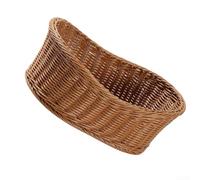 Functional Woven Basket for Food Storage Bread Serving and Tableware Organization with Open Weave Structure to Maintain Freshness (Small)