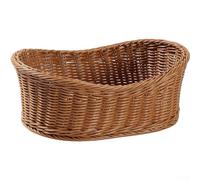 Functional Woven Basket for Food Storage Bread Serving and Tableware Organization with Open Weave Structure to Maintain Freshness (Large)