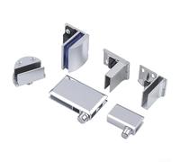 Functional Zinc Alloy Hinge for 6 to 8mm Glass Cabinet Doors with Self Aligning Pivot and Moisture Resistant Properties for Bathroom Installations (F)