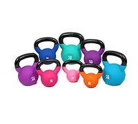 FunctionalFitness Neoprene Kettlebells - Soft-Touch Neoprene Coated Cast Iron Kettlebells (8kg)