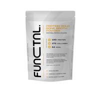 FUNCTNL Protein Gold Beef Bone Broth Powder | 19g Protein & 17g Collagen Per Serving | Nordic Grass-Fed, | Gut Health, Leaky Gut, Hair, Skin & Joints | Halal, Gluten Free, Keto & Paleo | 300g