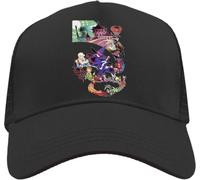 Functon+ Magic Little Witch Academia Artwork Mesh Back Trucker Cap Adjustable Snapback Hat Casual Black