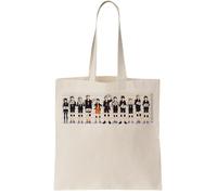 Functon+ Mugshot Of Haikyuu Team Members Canvas Tote Bag Natural, beige, One Size