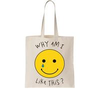 Functon+ Why Am I Like This? Emotion On Off Canvas Tote Bag Natural, beige, One Size