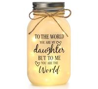 FUND AMLIGHT Gifts for Daughter from Mum - Large Mason Jar Night Light, 30oz Daughter Mothers Day Birthday Gifts from Mum and Dad, Wedding Blessing Gift Graduation Gift Daughters Adult