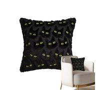 Funda De Cojín De Gatos Halloween - 45 x 45 cm Cubierta De Almohada, Decorative Fundas De Almohadas Con Bordado Halloween, Decoración Para Sofá | Dorm Apartamento Hotel Entrada