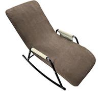 Funda Mecedora Forro Polar, Funda Sillón Reclinable Respaldo Alto Ajuste Antideslizante, Protector Muebles Sala Living Exterior Impermeable 130-160cm x 50-60cm(Coffee)