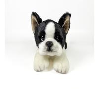 Fundación Bocalan Boston Terrier Lying Down Plush Toy, 25 cm, 0 Months + (DeQube 939D00292)