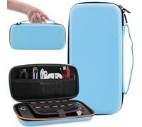 FUNDIARY Travel Carrying Cases Compatible with Nintendo Switch 2 Joycon, Large Storage Space for Blue Slim Portable Cute Bag & 10 Game Card Slots for Switch 2 Game Accessories with Handle Strap Design