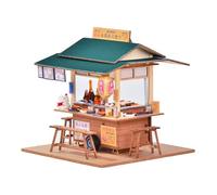Fundixtoyse 1/12 Scale Japanese Yakitori DIY Dollhouse Miniature Kit with LED Light, Wooden Food-Play Scene Miniature House Kit, Dolls House Kit for Adult Birthday Gifts