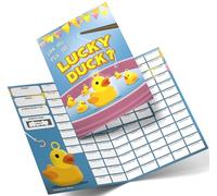 Fundraiser Hero Lucky Duck Scratch Card A4 Size - 100 Names - Double Sided 330gsm Card