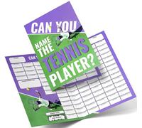 Fundraiser Hero Name The Tennis Player Fundraising Scratch Card. A4 Size - 100 Names - Double Sided 330gsm Card