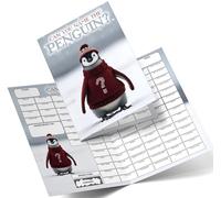 Fundraiser Hero Penguin Fundraising Scratch Card. A4 Size - 100 Names - Double Sided 330gsm Card
