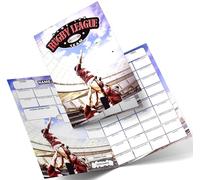 Fundraiser Hero Rugby League Team Fundraising Scratch Card. A4 Size - 50 Names - Double Sided 330gsm Card
