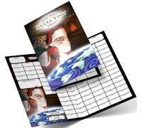 Fundraiser Hero Santas' First Visit Fundraising Scratch Card. A4 Size - 100 Names - Double Sided 330gsm Card