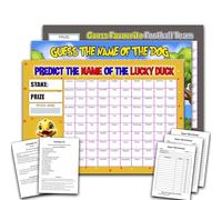 Fundraiser Scratch Card Kit - Guess The Name Game Cards with Sponsor Sheets, A4 100-Square Fundraising Cards for Clubs, Events & Charity Fundraisers