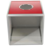 Fundraising Donation Case Ballot Box with Aluminum Edge and Cubic Shape for Raffle Ticket Draws at Meetings Random Color