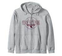 Fundy National Park New Brunswick Canada Label Zip Hoodie