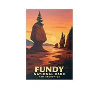 Fundy National Park Travel Poster Canvas Poster Wall Art Decor Print Picture Paintings for Living Room Bedroom Decoration 08x12inch(20x30cm)