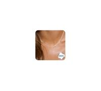 FUNEIA 925 Sterling Silver Necklace for Women Girls Trendy Dainty Real Silver Chain Necklace Simple Thin Box Chain Beaded Chain Snake Chain Herringbone Necklaces Jewelry 14/16/18 Inch