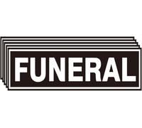 Funeral Car Magnets - Automotive Magnet for Procession | Funeral Bumper Decals | 11" x 3.5"